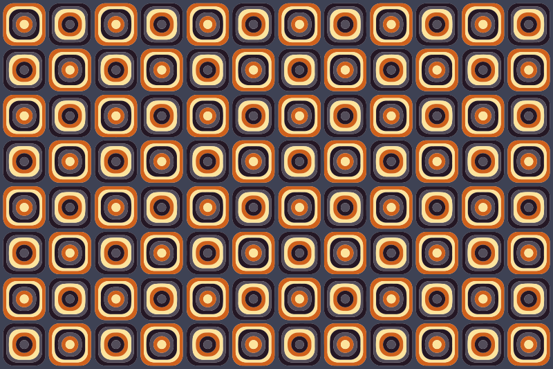 70s Circle Squares vintage vinyl rug - TenStickers