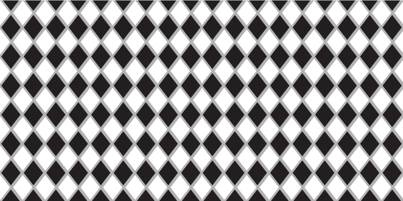 Diamond checker pattern kitchen vinyl rug - TenStickers