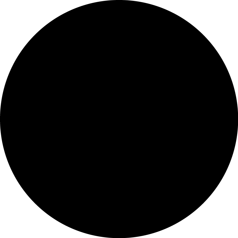Circular design black vinyl rug - TenStickers