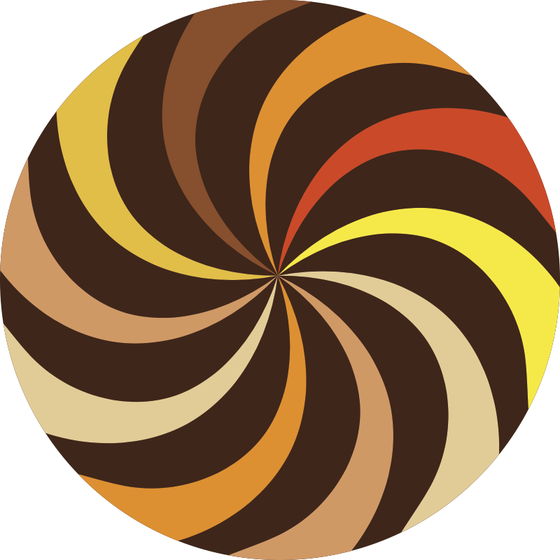 70s pop swirl twist vintage rug - TenStickers