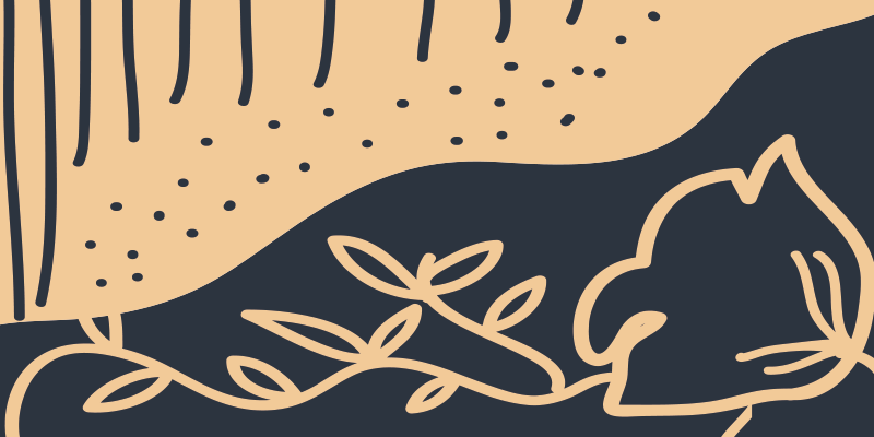 Beige leafy motif nature vinyl rug - TenStickers