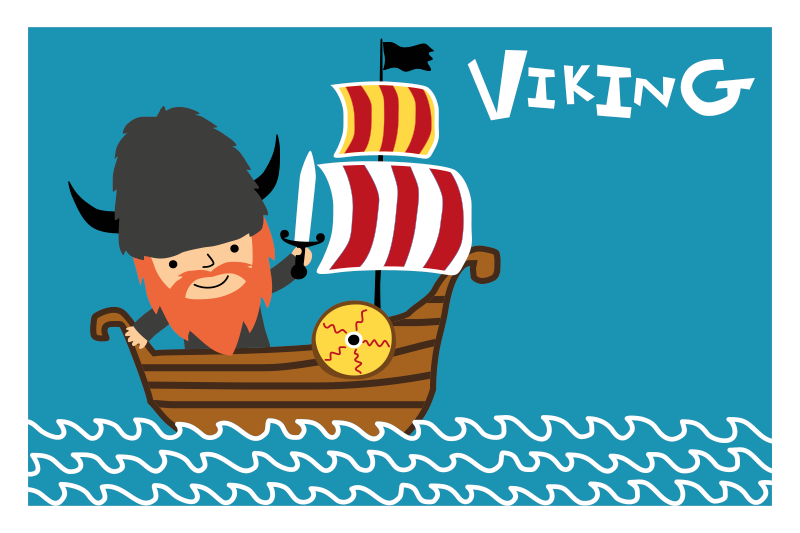 Viking adventure vinyl rug - TenStickers