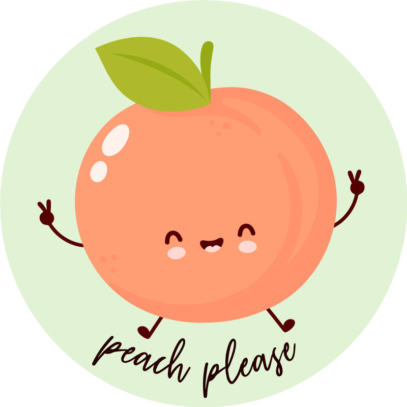 Peach please custom vinyl rug - TenStickers