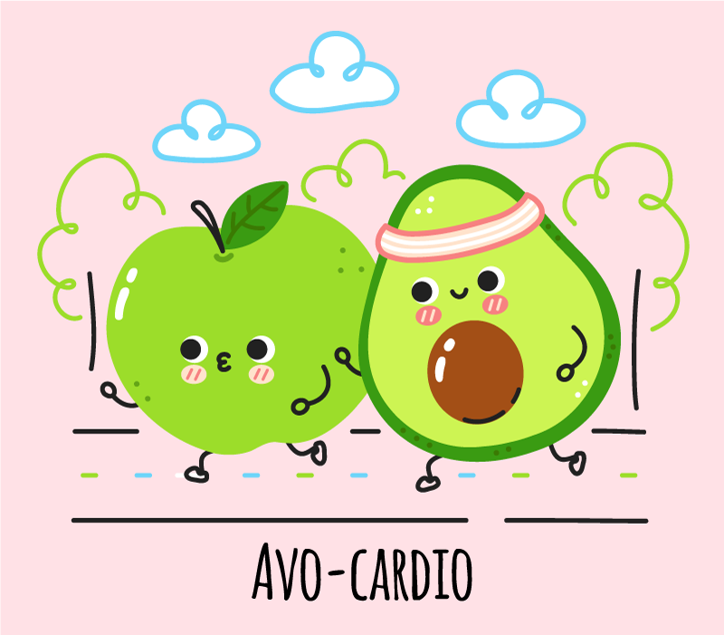 Avo-cardio custom vinyl rug - TenStickers