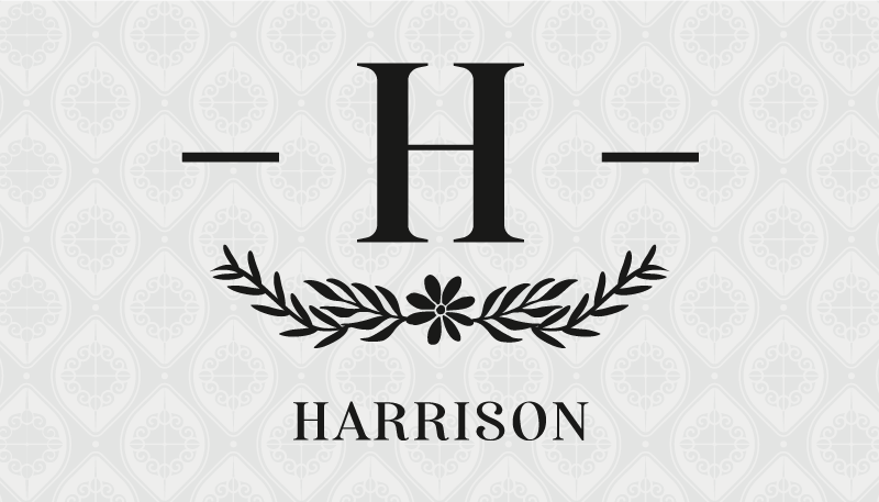 Custom family initial with bay entrance hall vinyl rug - TenStickers