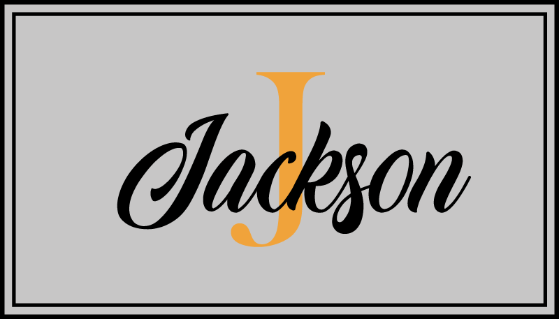 Name and initial display custom vinyl rug - TenStickers