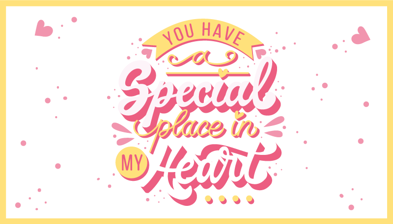 Special place in heart custom vinyl rug - TenStickers