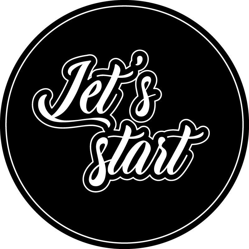 Let's start quote custom vinyl rug - TenStickers