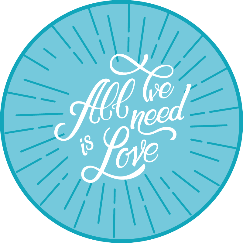 All need is love custom vinyl rug - TenStickers