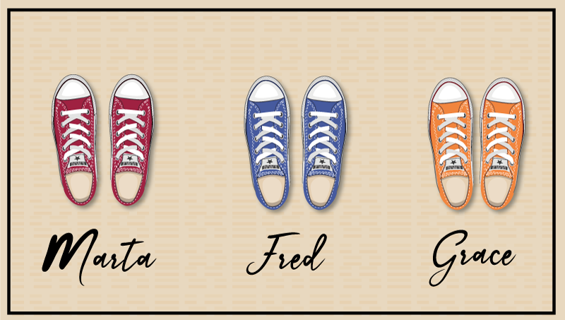 Shoes personalized vinyl mat - TenStickers