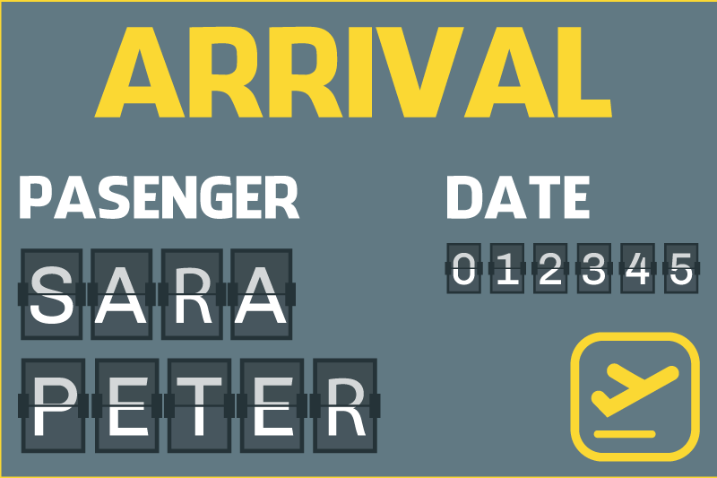 Arrival plane ticket custom vinyl rug - TenStickers