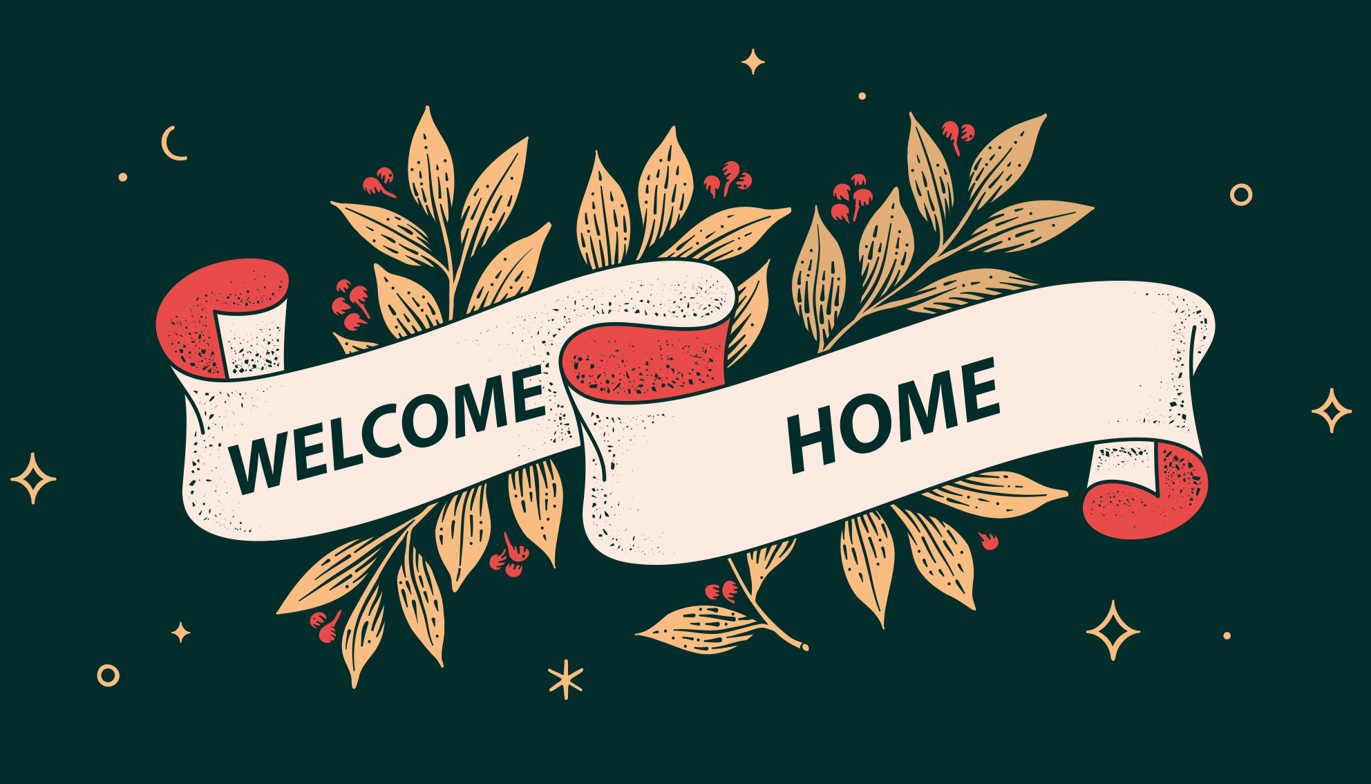 welcome home retro design entrance hall tiles - TenStickers