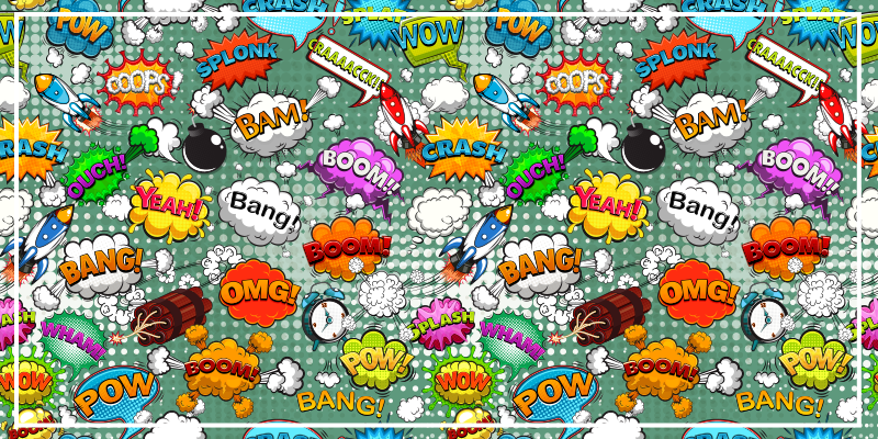 Comic audio effects teenager vinyl rug - TenStickers