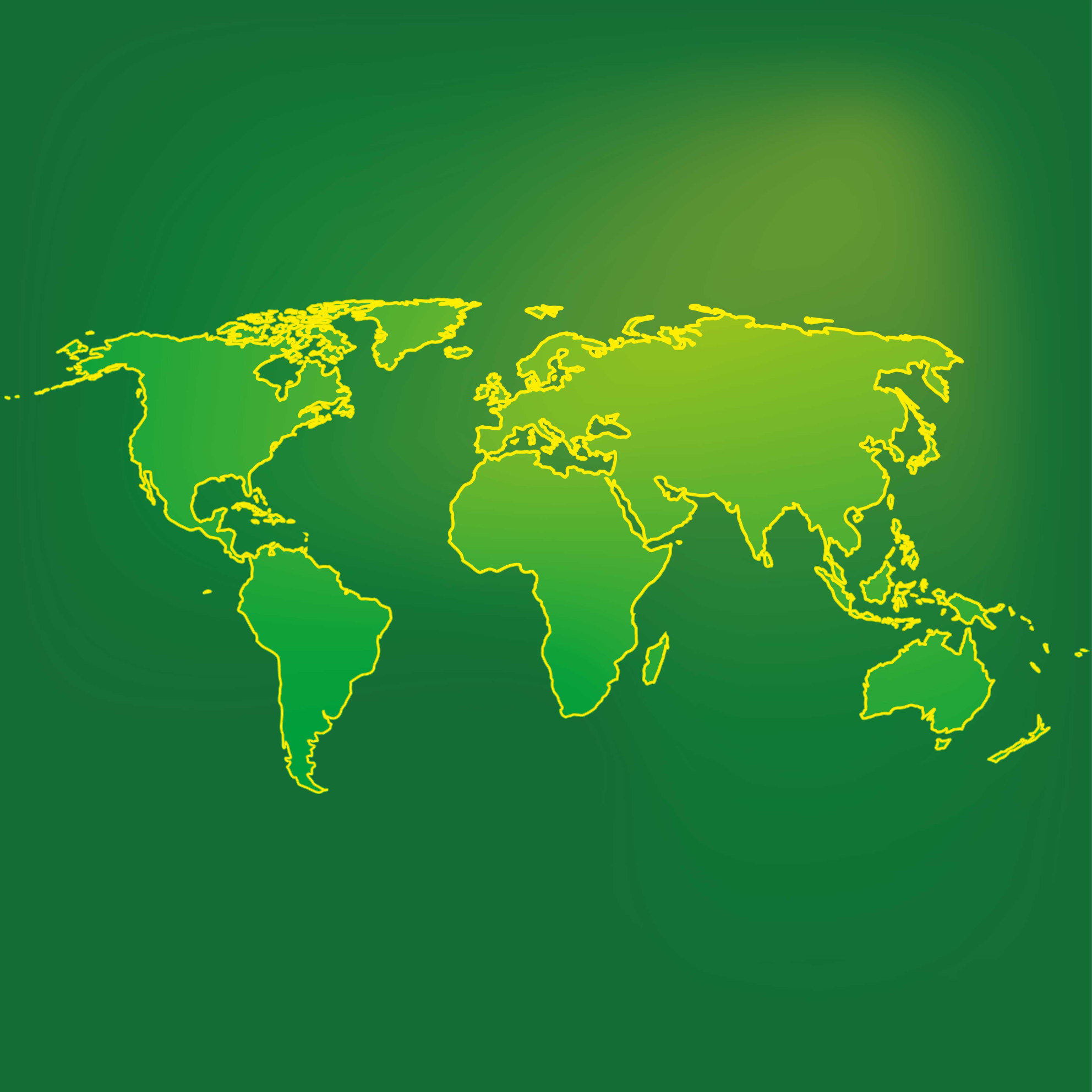 Emerald Globe Sketch world map vinyl rug - TenStickers