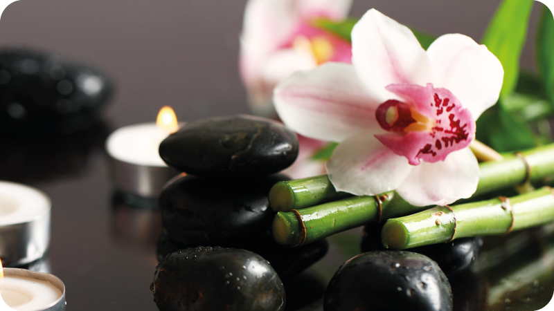 Orchid Serenity nature vinyl rug - TenStickers