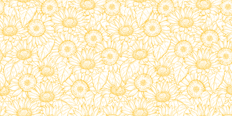 Sunflower Motif flower vinyl rug - TenStickers