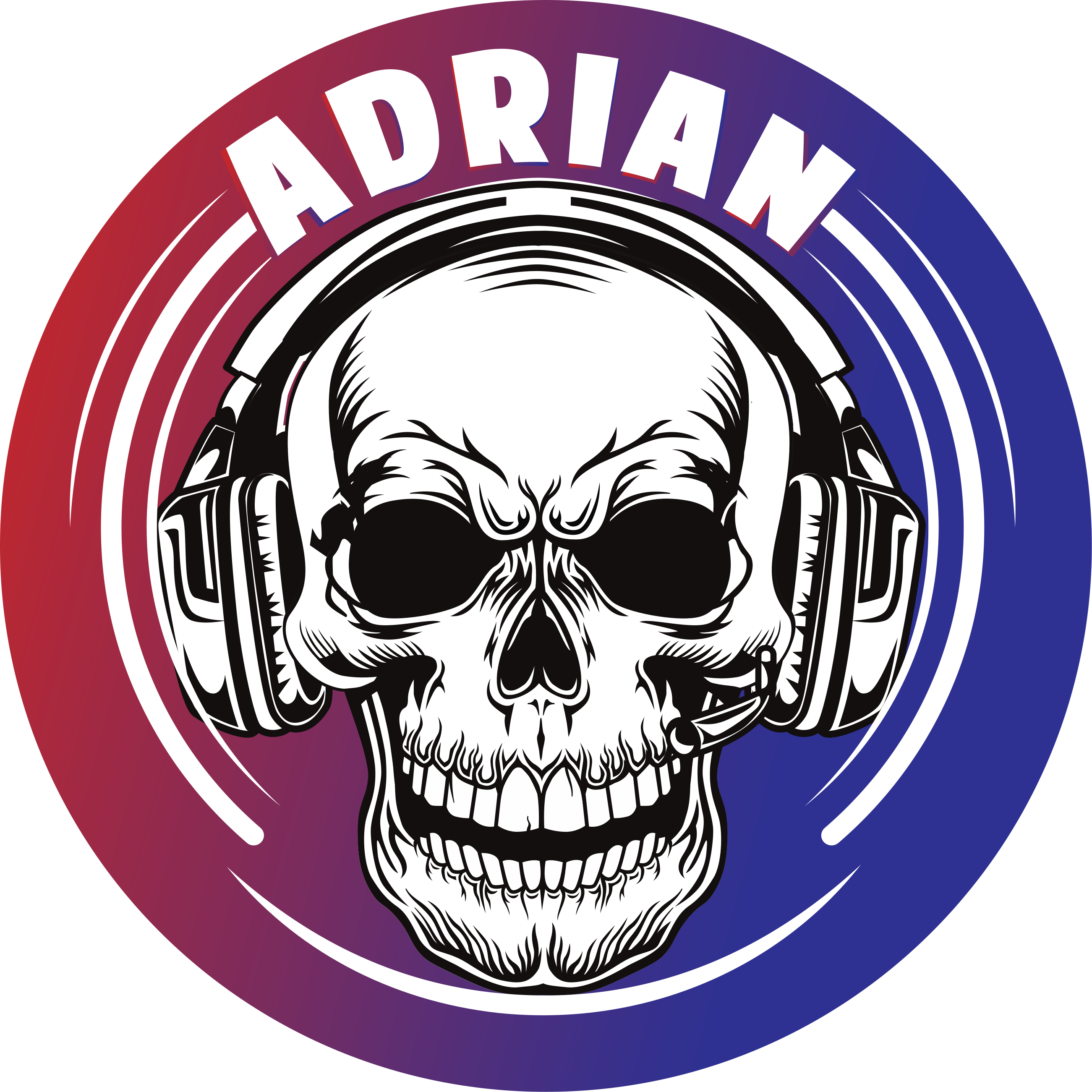 Custom skull headphones teenager vinyl rug - TenStickers