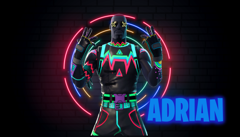 Neon Character Display custom vinyl rug - TenStickers