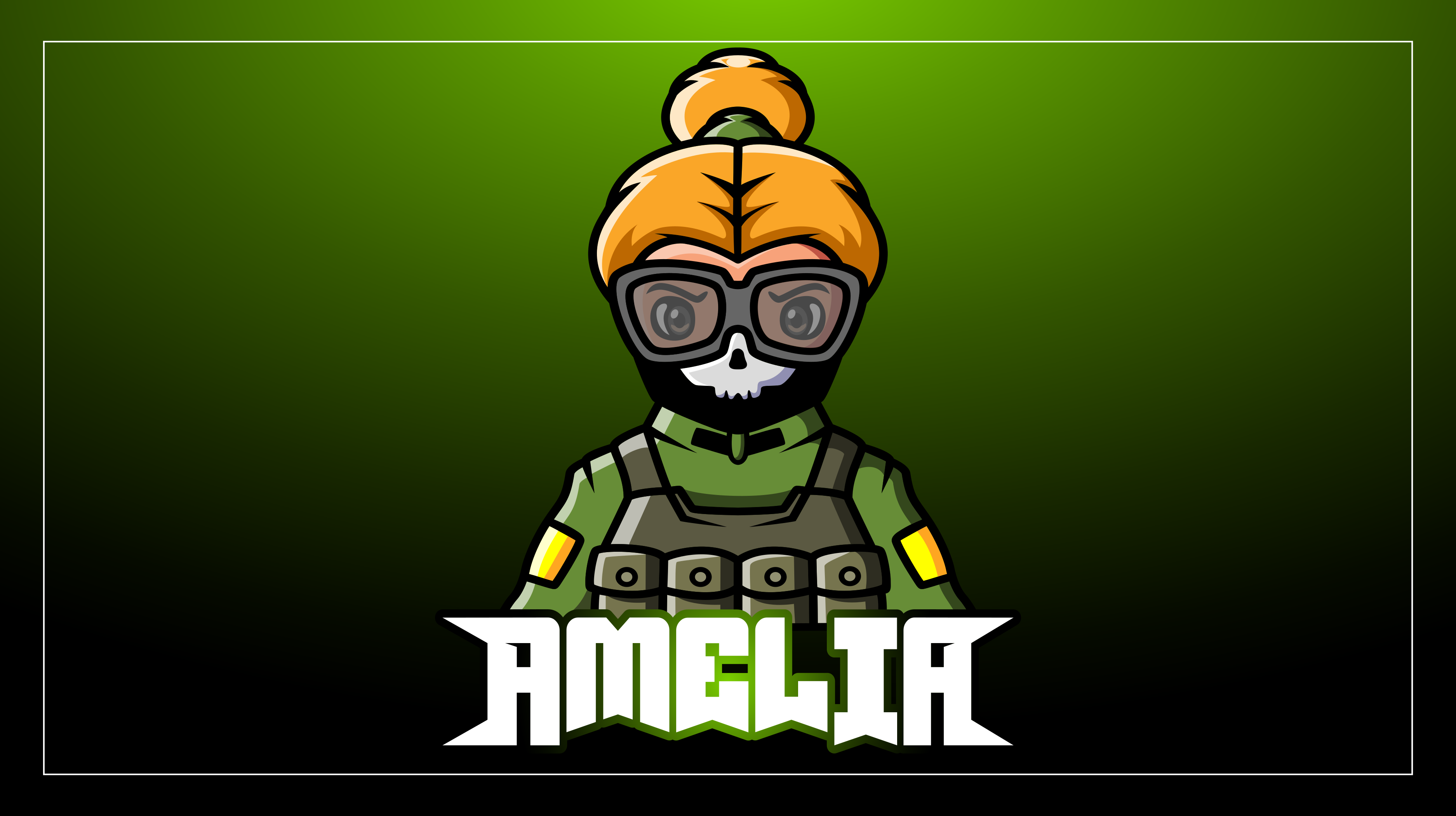 Woman soldier with name teenager vinyl rug - TenStickers