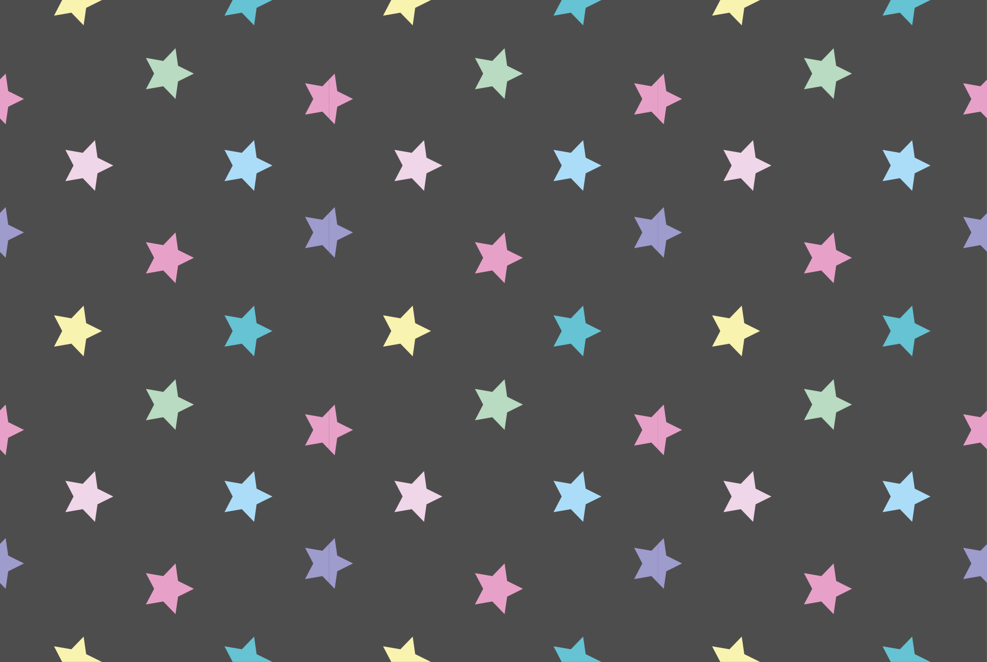 Colorful kids pattern star vinyl rug - TenStickers