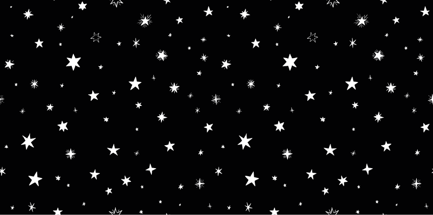 black and white stars patterns living room rug - TenStickers