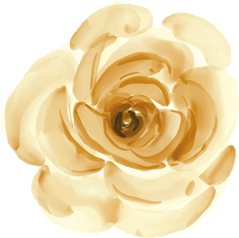 Soft beige rose flower vinyl rug - TenStickers