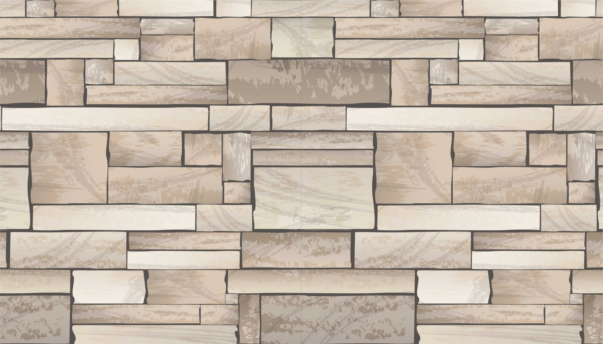 Beige stone tile vinyl floor carpet - TenStickers