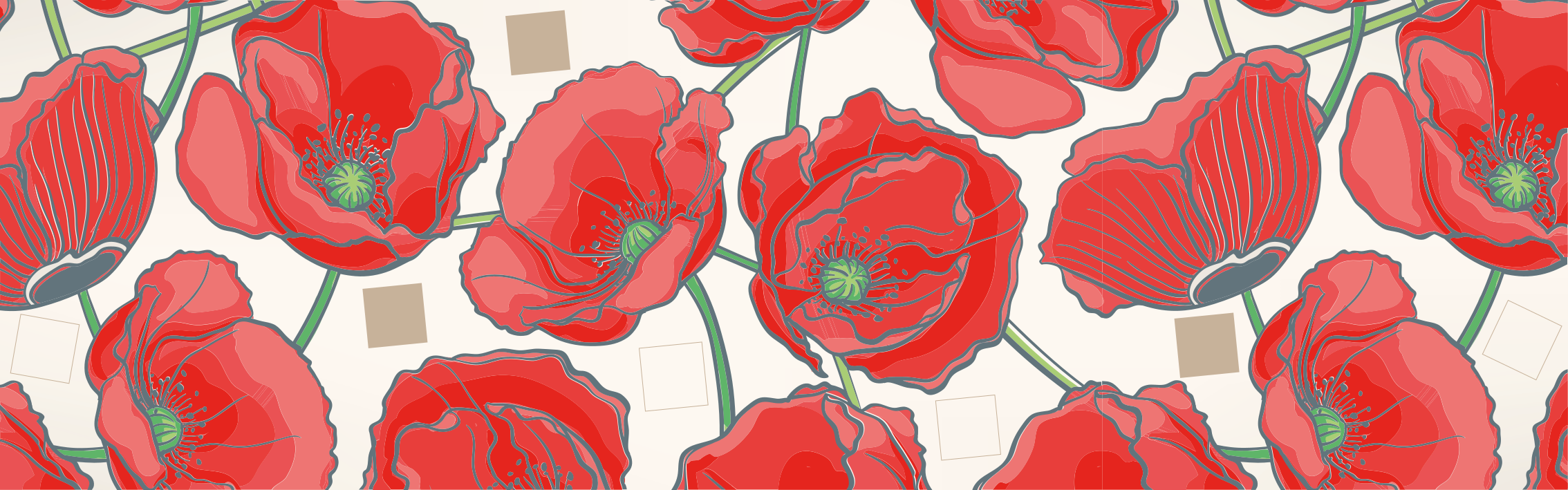 Crimson Blossom Sophistication flower vinyl rug - TenStickers