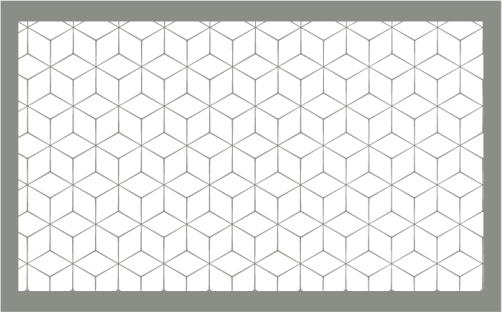 Geometric vinyl rug in hexagonal design - TenStickers