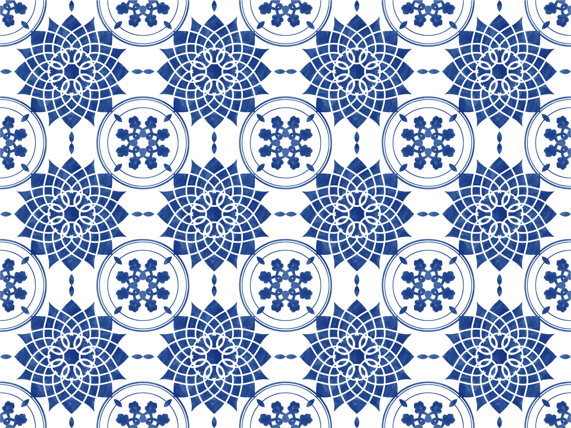 Blue circles tile style bathroom flooring - TenStickers