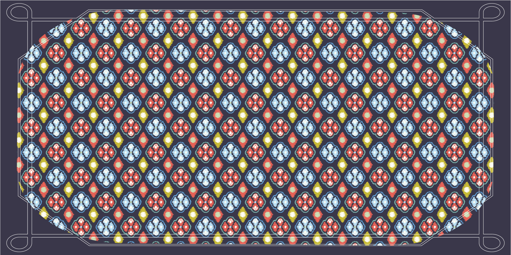 Colorful vintage design vintage rug - TenStickers