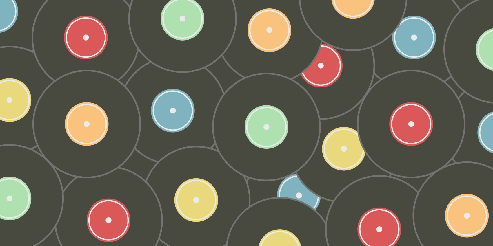 Vintage vinyls design rug - TenStickers