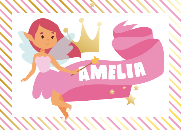 Custom fairy princess vinyl rug - TenStickers