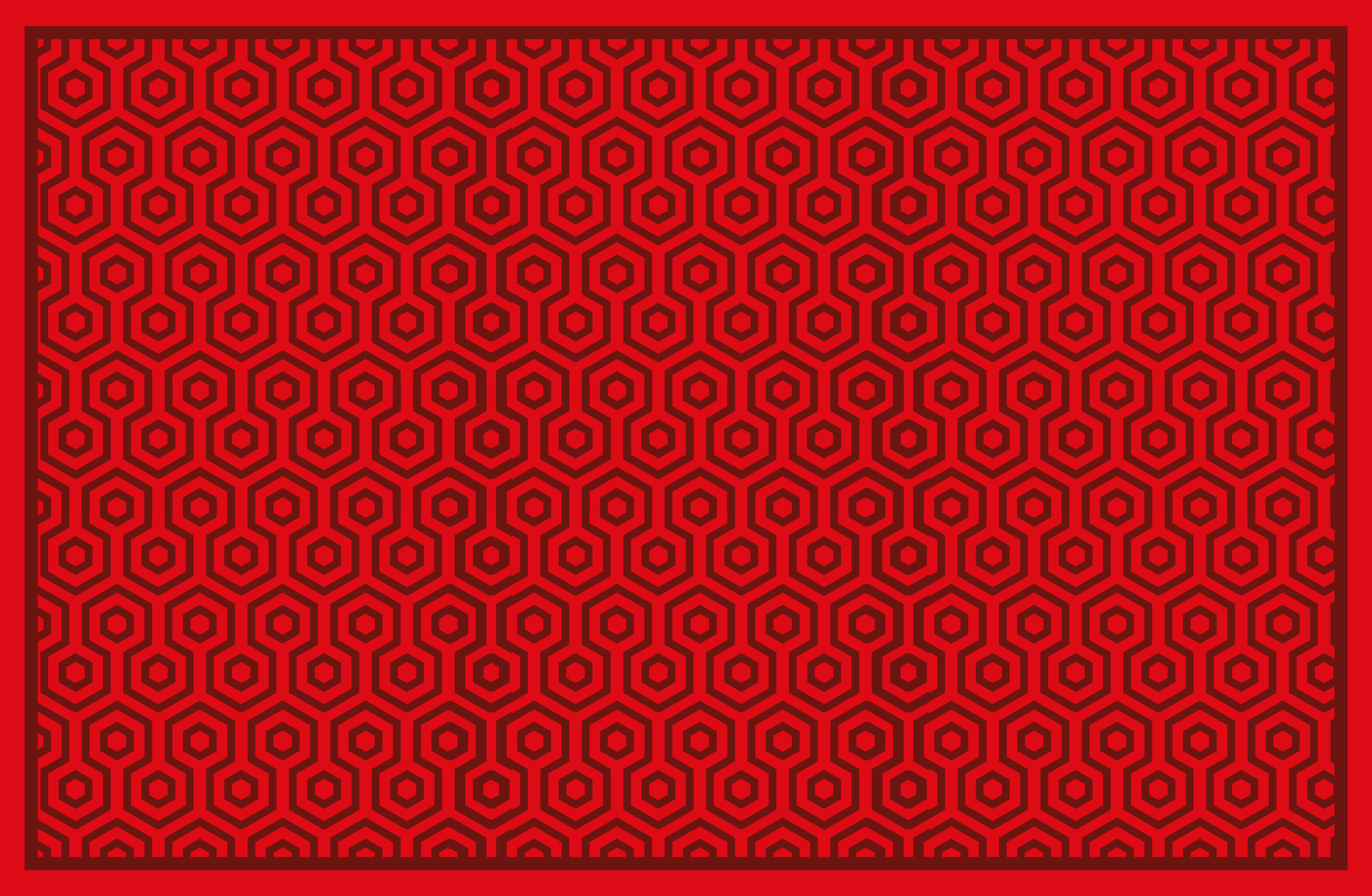 Red gometric pattern kitchen floor tiles - TenStickers