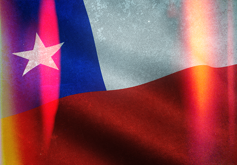 Chile old school flag texture carpet - TenStickers