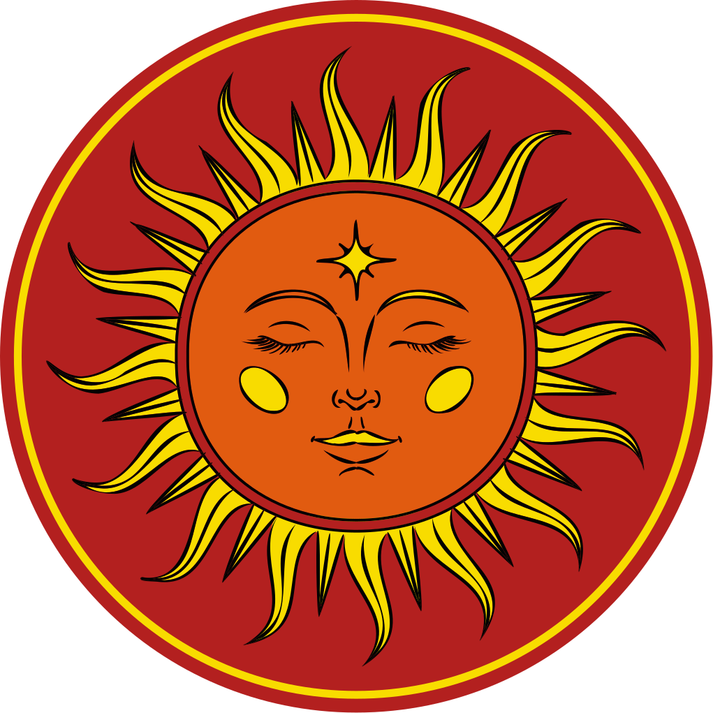 Sun with a face  vintage rug - TenStickers