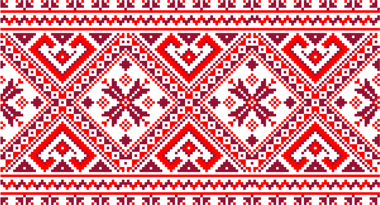Red Russian style ethnic vinyl rug - TenStickers