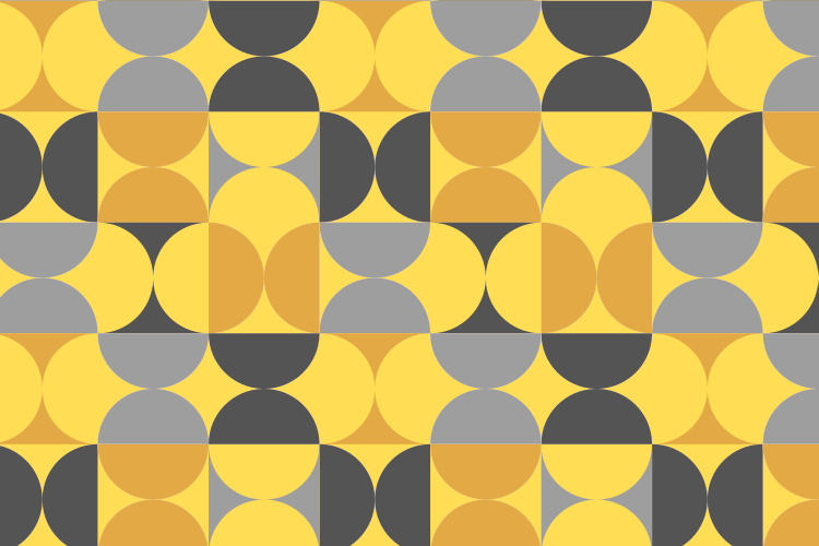 Geometric groovy pattern living room rug - TenStickers