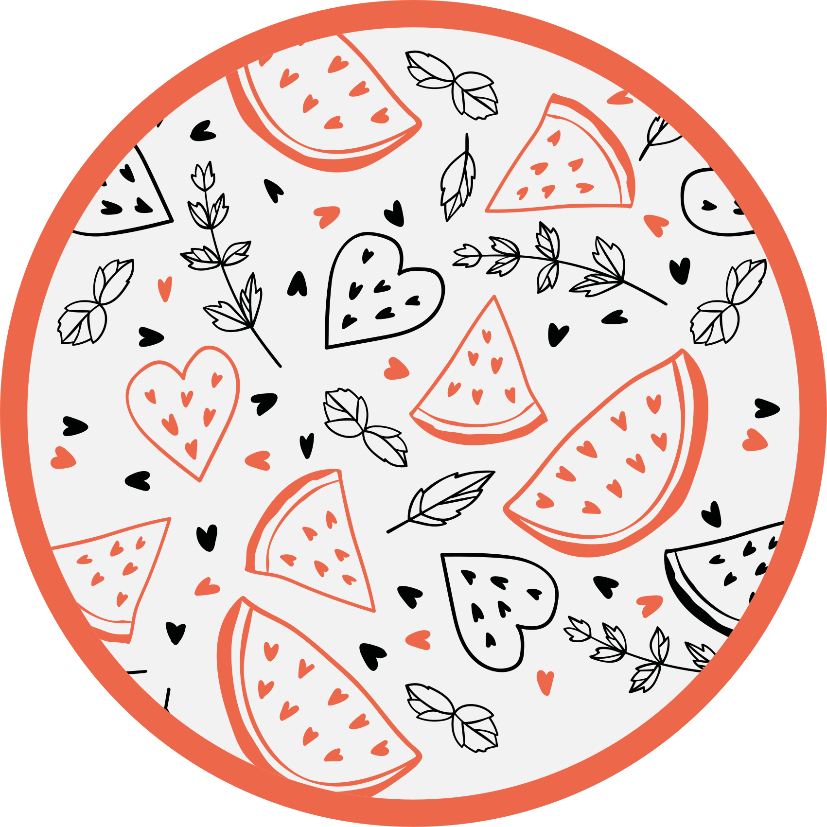 Sweet Heart Patterns vinyl rug - TenStickers