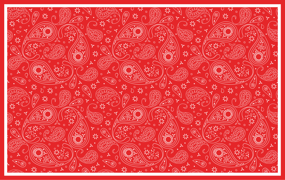 Red boho bandana pattern texture carpet - TenStickers