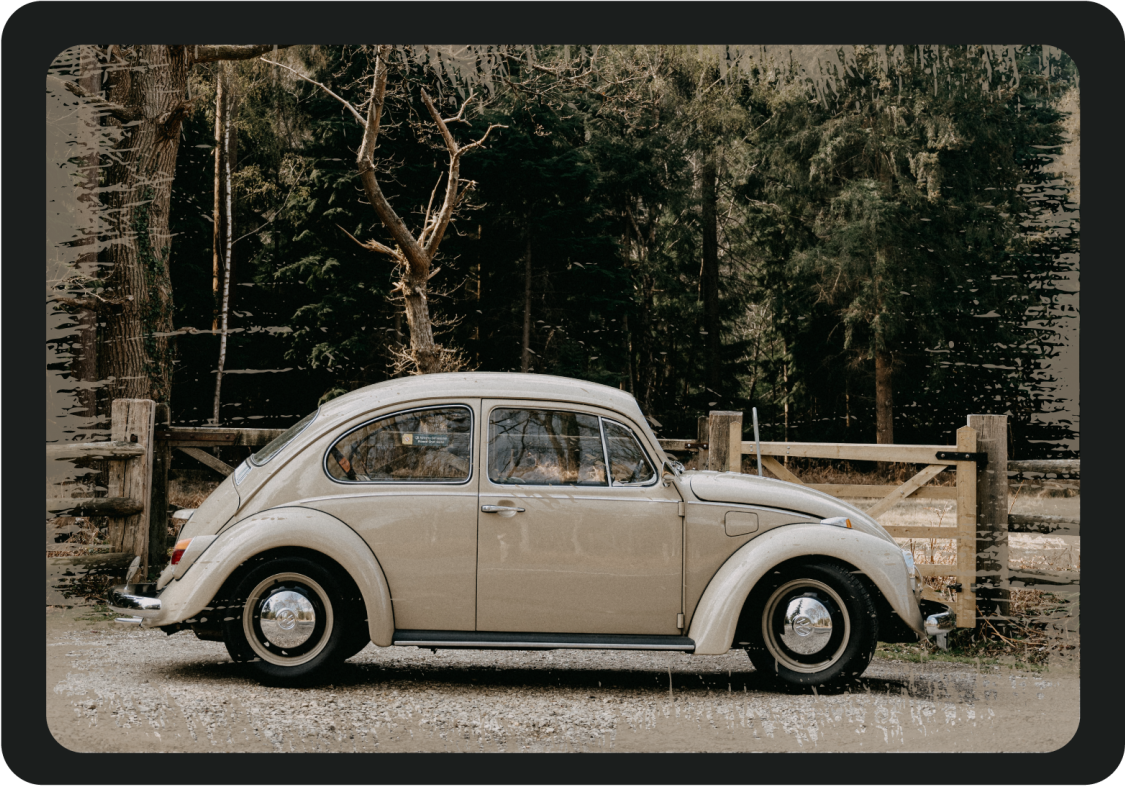 VW Beetle vintage vinyl rug - TenStickers