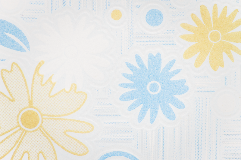 Floral Elements flower vinyl rug - TenStickers