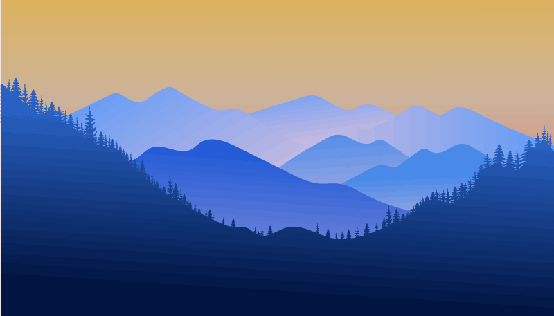 Mountains silhouette modern rug - TenStickers