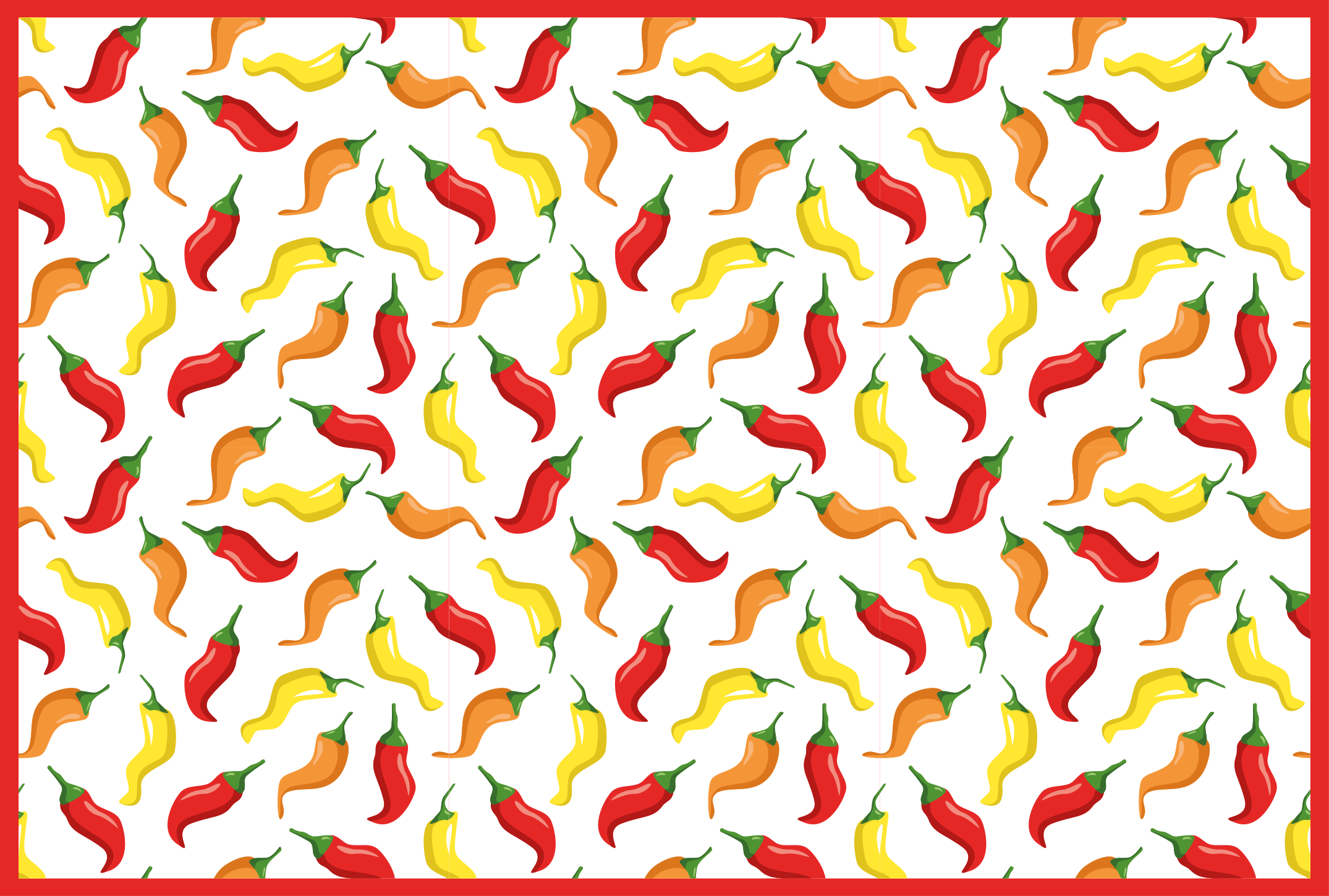 Chili Pepper Concept vinyl rug - TenStickers