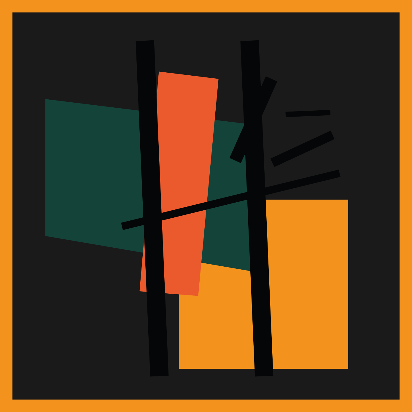 Squares and rectangles abstract art rugs - TenStickers