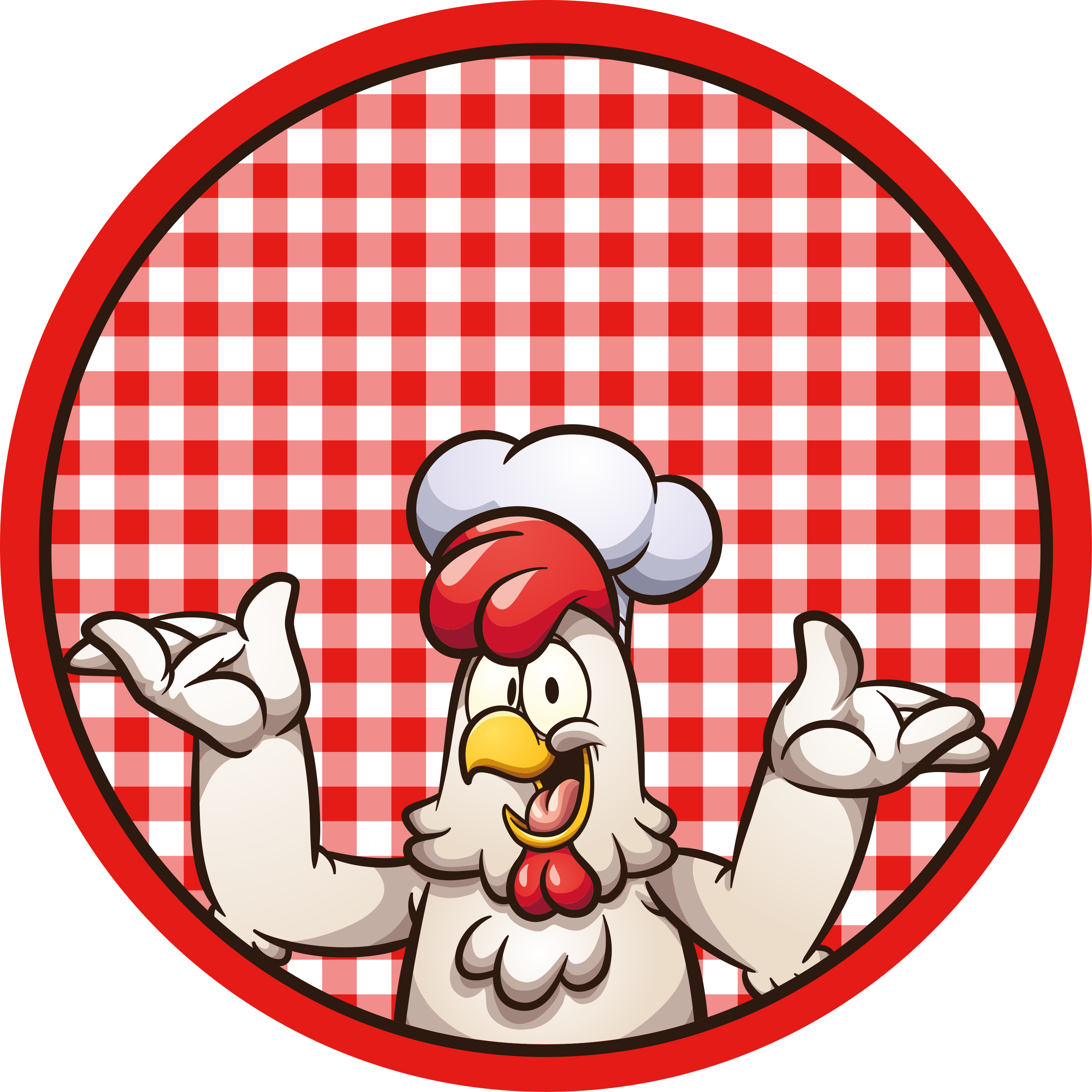 Cartoon chicken cook animal rug - TenStickers