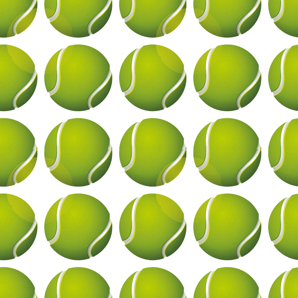 Tennis Ball Motif gaming vinyl rug - TenStickers
