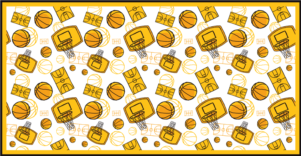 Basketball Fun teenager vinyl rug - TenStickers