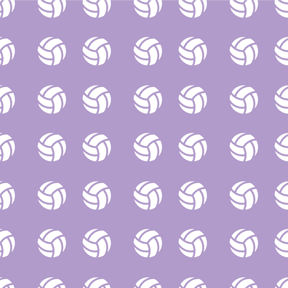 Purple Volleyball Pattern gaming vinyl rug - TenStickers