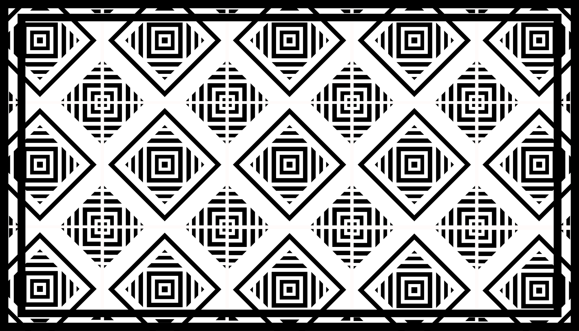 Monochrome Motifs geometric vinyl rug - TenStickers